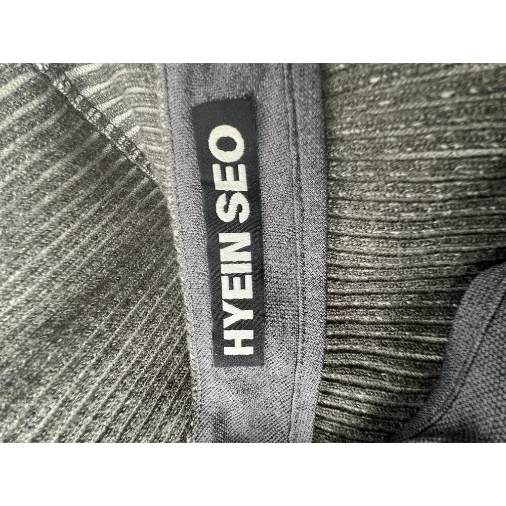 Hyein Seo Grey Ribbed Zip-Up Fitted Jacket Size 1